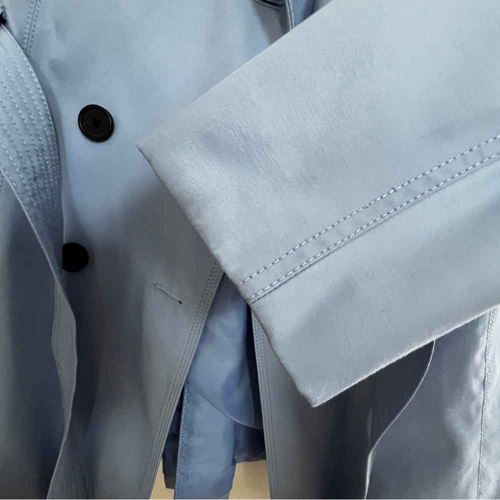 LIKE NEW Express Women's Blue Trench Coat - Picture 6 of 9